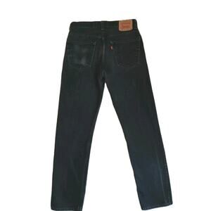 Vintage Y2K Levis 505 Jeans Men 32x34 Black Dark Wash Cotton Pocket Wallet Fade